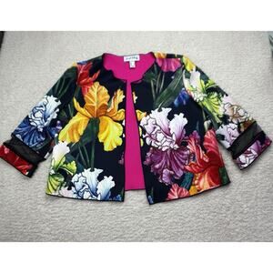 Joseph Ribkoff Jacket Style 191720 Sz 2 Three-Quarter Sleeves